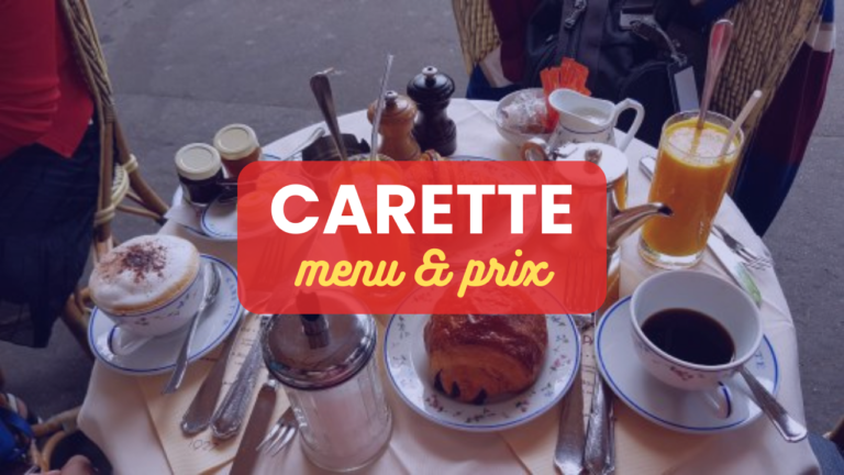 Carette Paris Menu Prix