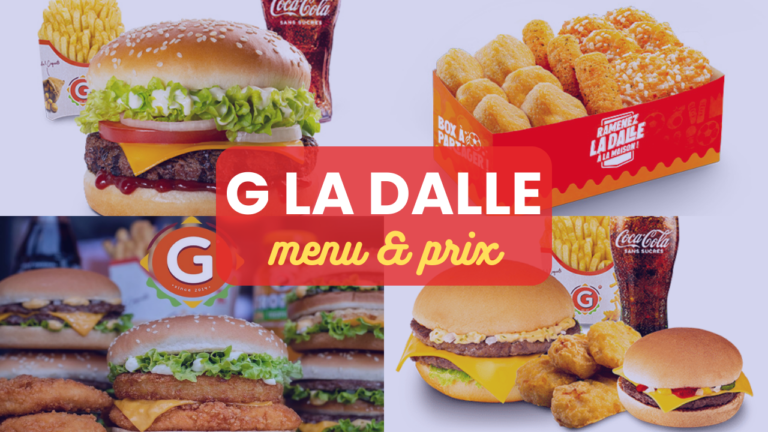 G La Dalle Menu Prix France Mis à jour 2024