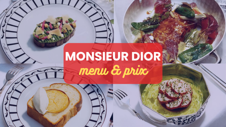 Monsieur Dior Menu Paris Prix