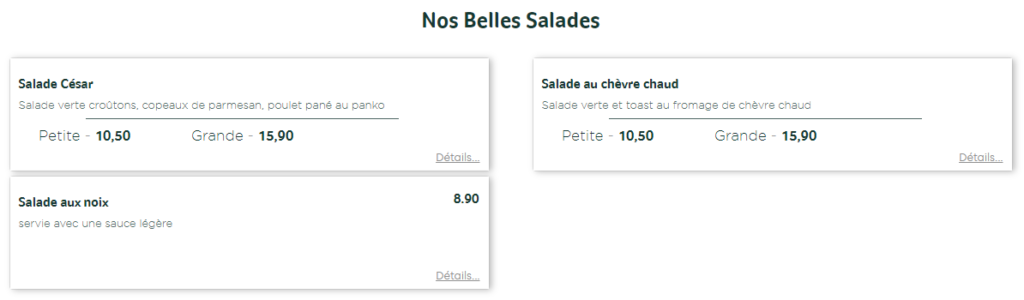 Nos Belles Salades