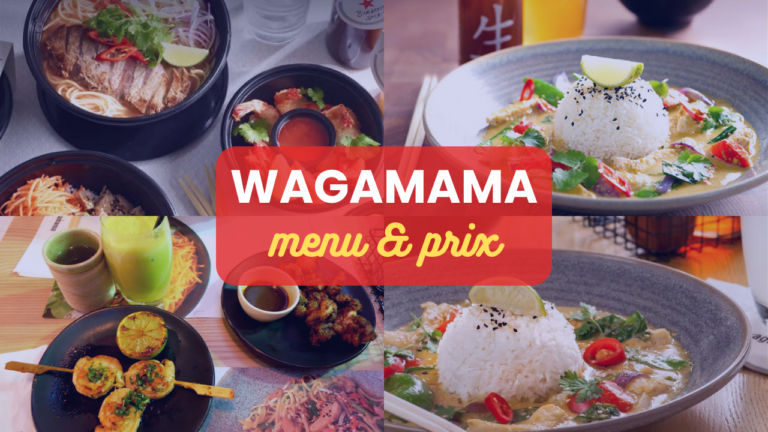 Wagamama Menu Prix Paris