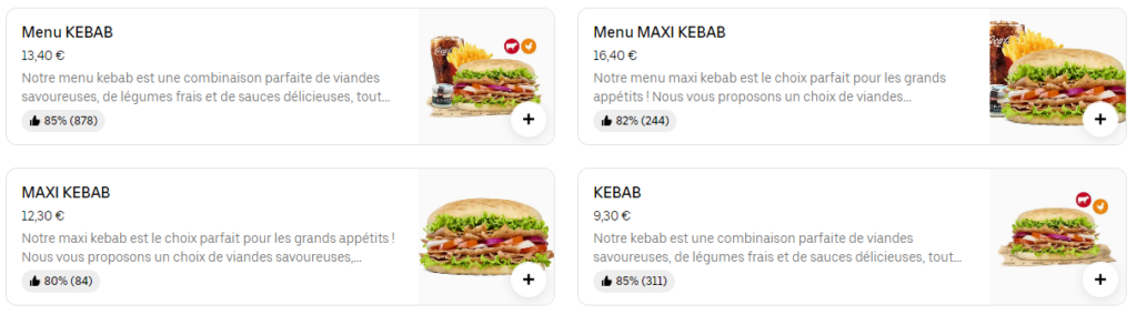 gur kebab menu prix