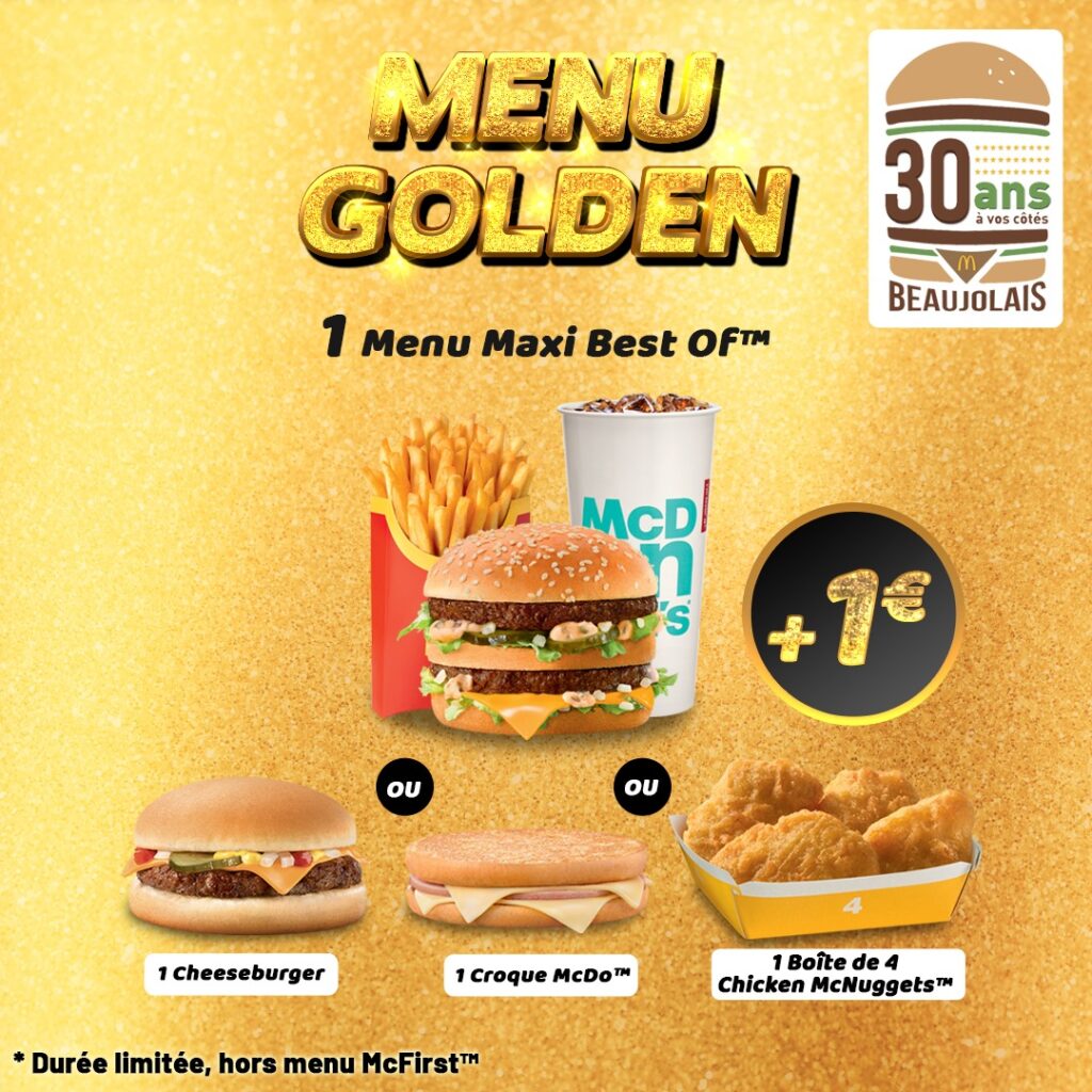 menu golden mcdonald's france