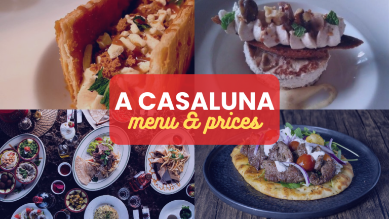 A Casaluna Menu Paris Prix