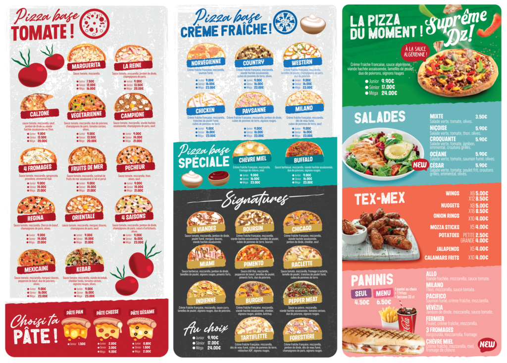 Allo Pizza Menu Prix