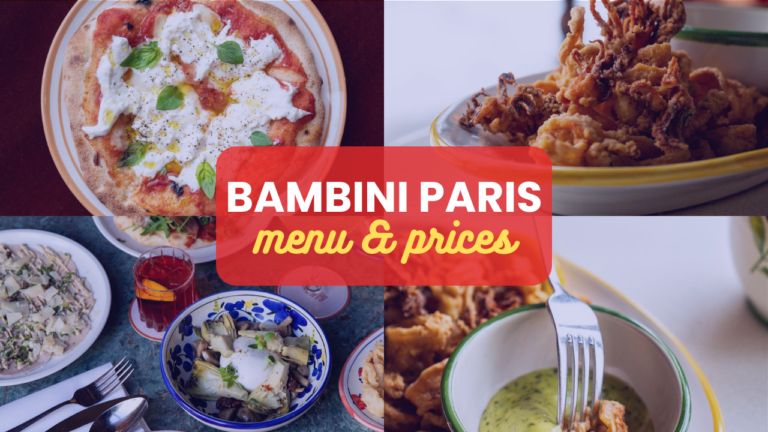 Bambini Paris Menu Prix