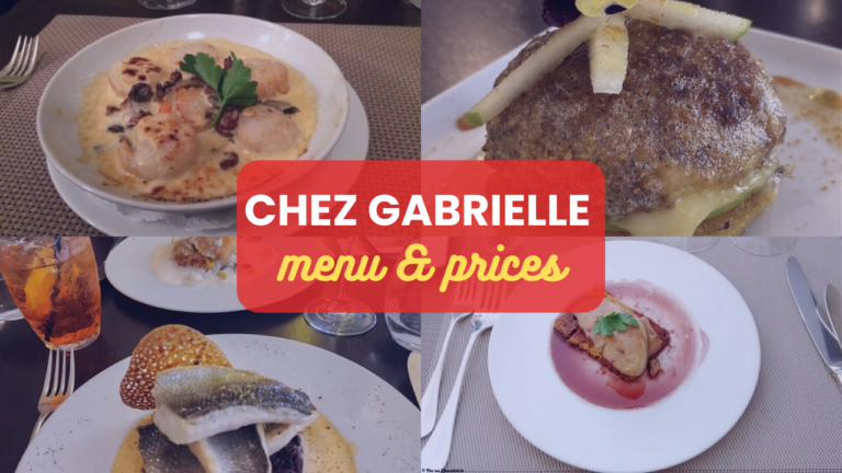 Chez Gabrielle Menu France Prix