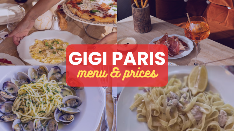 Gigi Paris Menu Prix Mis à jour 2024