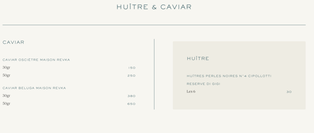 HUÎTRE & CAVIAR