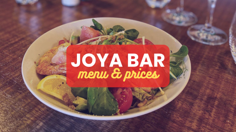 Joya Bar Menu Bordeaux Prix