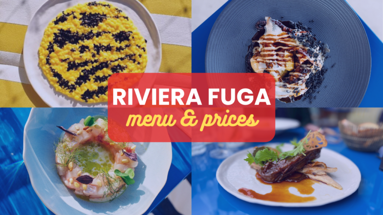 Riviera Fuga Menu Paris Prix