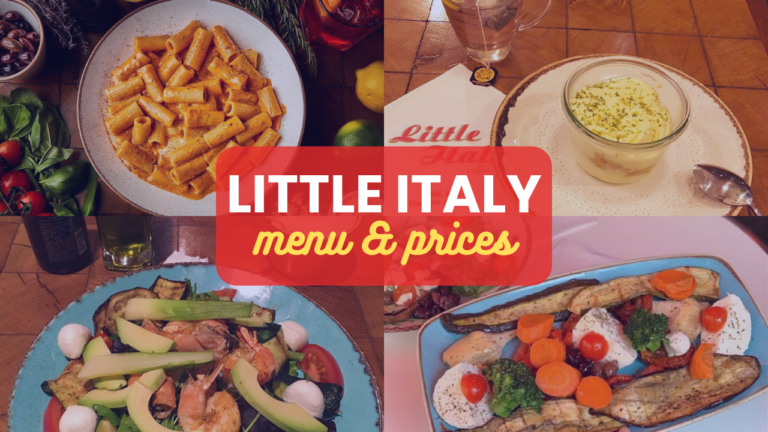 The Little Italy Menu France Prix