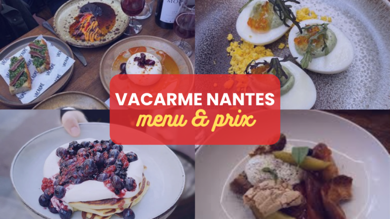 Vacarme Nantes Menu Prix Paris