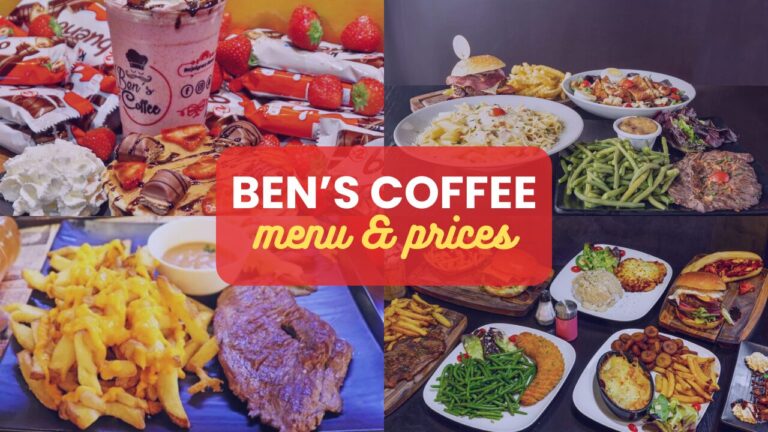 Ben's Coffee Menu France Prix