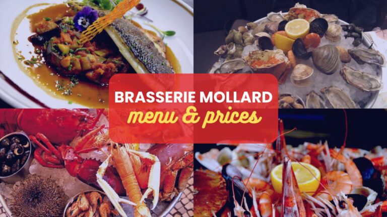 Brasserie Mollard Menu France Prix