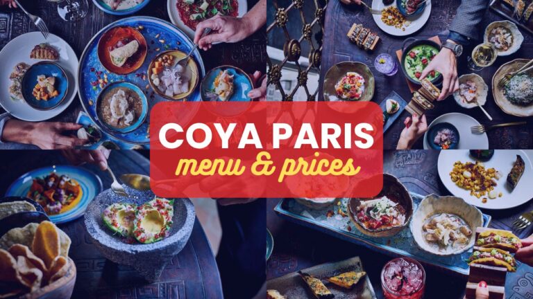 Coya Paris Menu France Prix