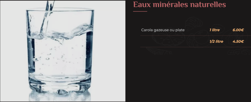 Eaux minérales naturelles