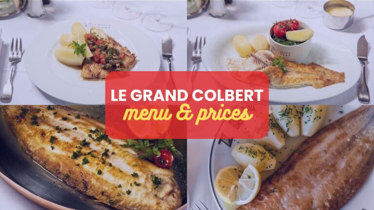 Le Grand Colbert Menu France Prix