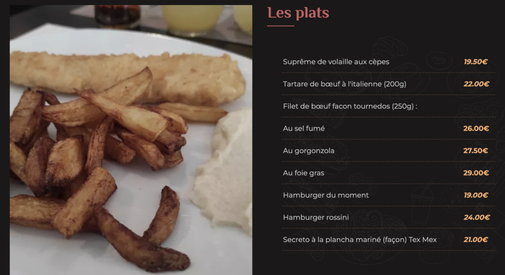 Les plats