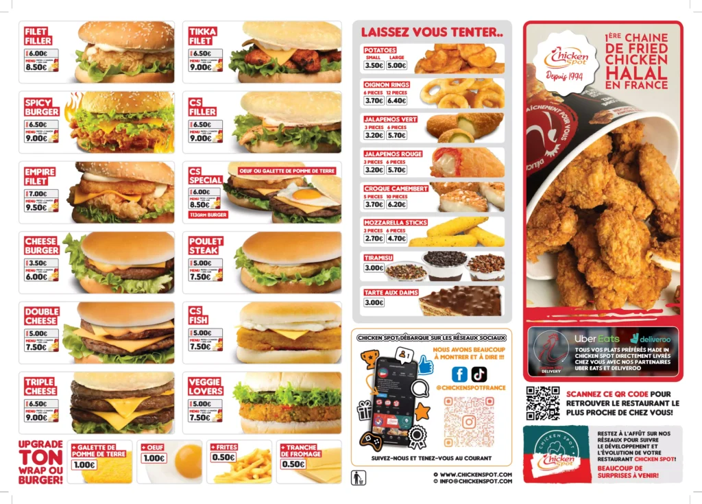 Chicken Spot Menu France