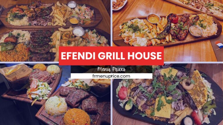 Efendi Grill House Menu France Prix