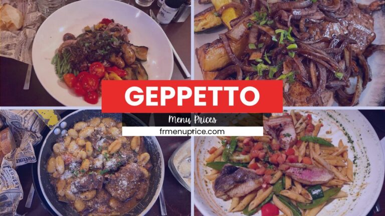 Geppetto Nice Menu Prix