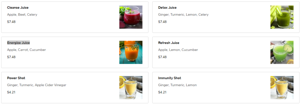 Juices & Shots