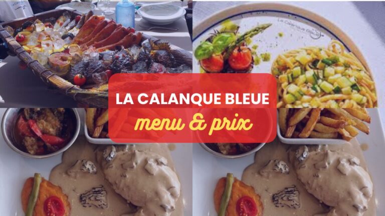 La Calanque Bleue Menu Prix France Mis à jour 2024