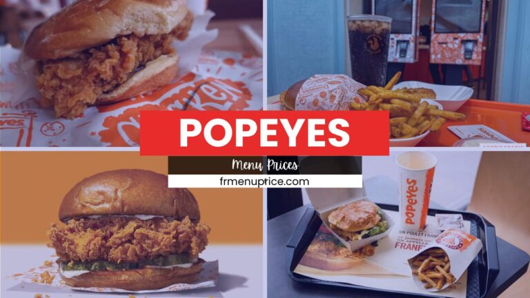 Popeyes Menu France Prix